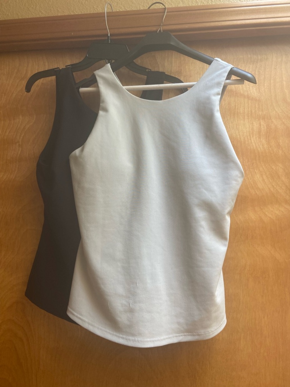 32 Degrees White Tank Tops. One gray and one black with built in bra